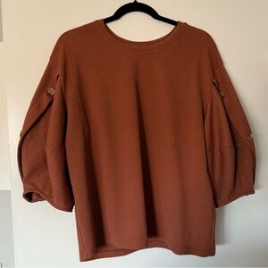 Current Air Cuffed Blouse Size L